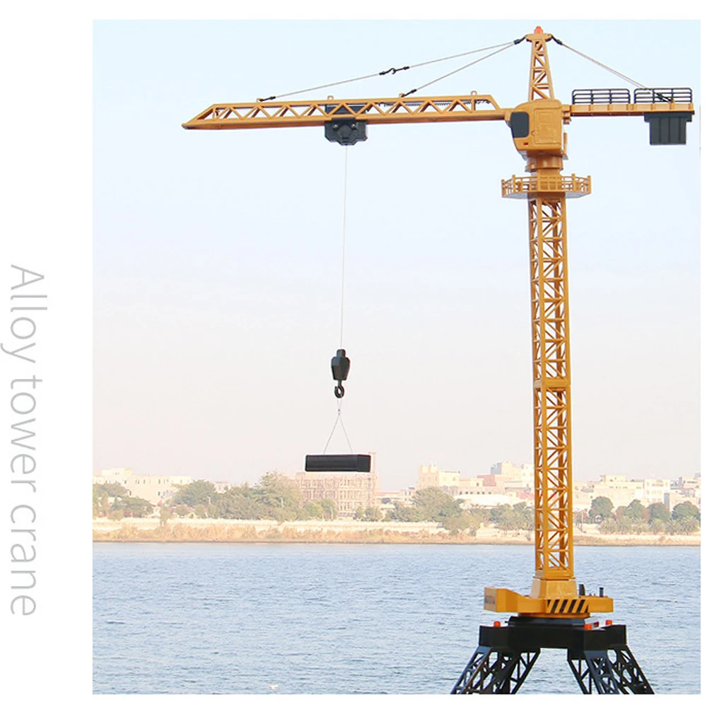 Huina 1585 12-channel Alloy Remote Control Tower Crane 2.4G Wireless Large Remote Control Engineering Vehicle Tower Crane Model 5