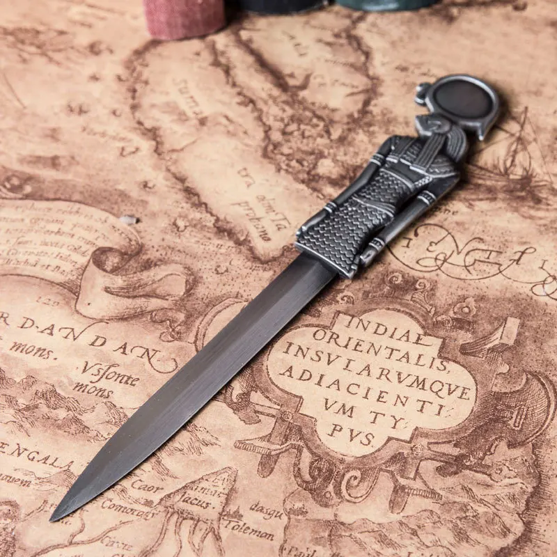 Metal Retro Utility Knife Stainless Steel Portable Paper Cutter Letter Envelope Opener Office School Cutting Supplies utility knife paper cutter mail opener unboxing knife pocket folding knife craft cutting knife