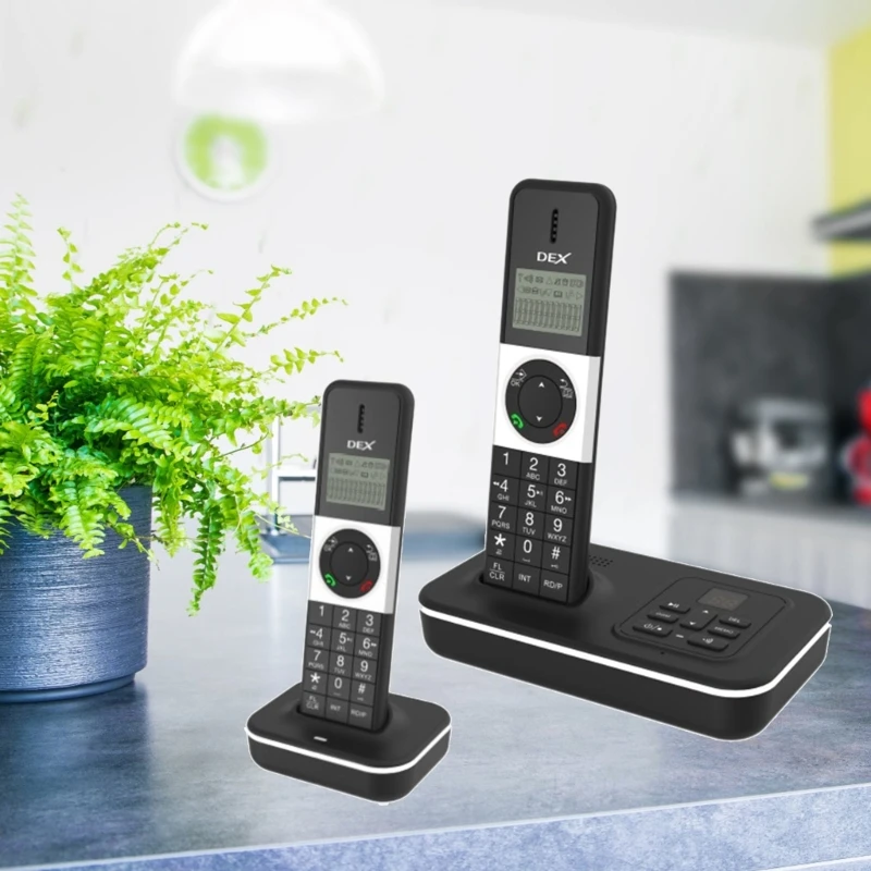 1pc Landline Phones D1002 TAMD Handset Cordless Phone With Answering Machine Caller Waiting Support 16 Languages For Office