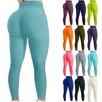 Leggings da yoga Donna Fitness Corsa Pantaloni slim a vita alta Push Up Sport Palestra Quick Dry Jogging corsa Pantaloni lunghi da allenamento femminile 1