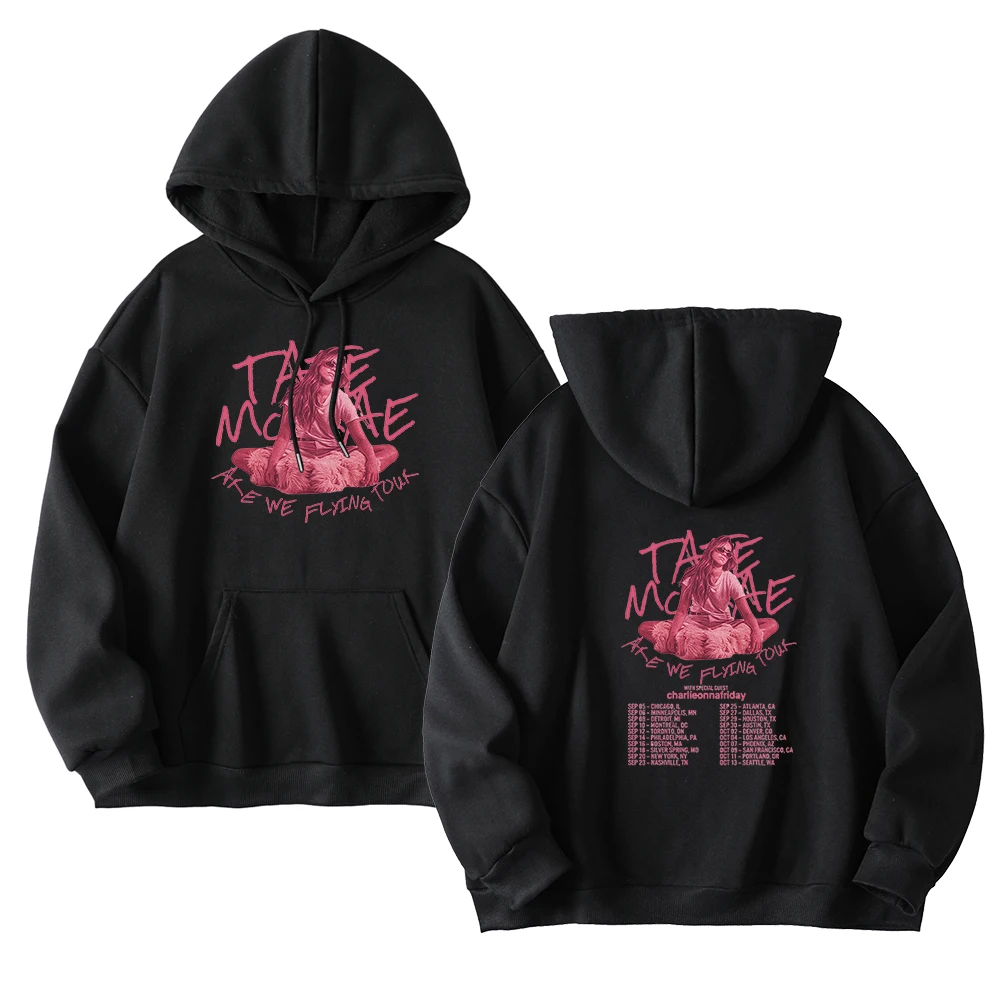 

Tate Mcrae Are We Flying Concert Merch Hoodies Winter Hooded Sweet Streetwear Long Sleeve New Logo Sweatshirt Y2K