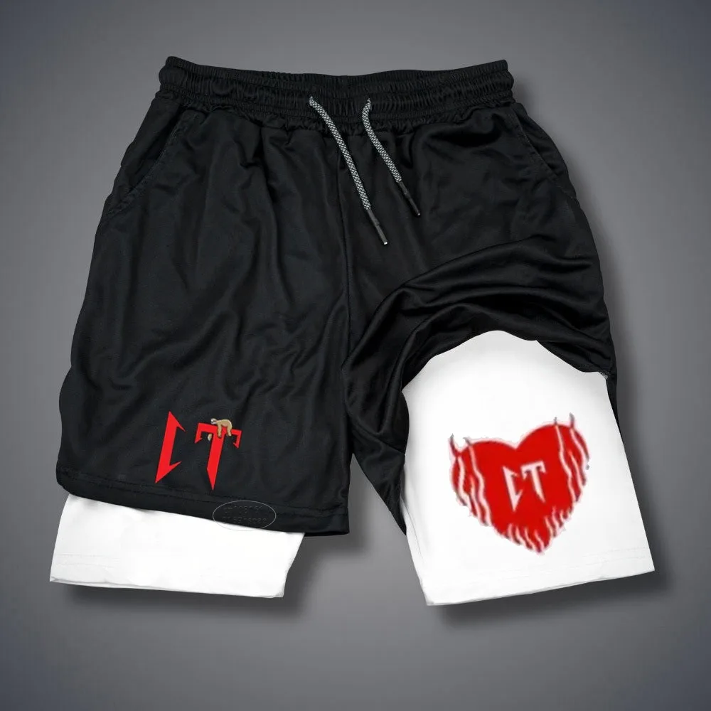 2024 New Hot Selling Shorts Men's Fun Printed Gym Fitness Shorts Summer Double-layer Quick-drying Jogging Sportswear M-3xl 5