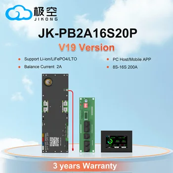 JIKONG Smart BMS JK-PB2A16S20P Lifepo4 Li-ion LTO Inverter Smart BMS 8S 16S 24V 48V Famiglia di accumulo di energia 200A per inverter