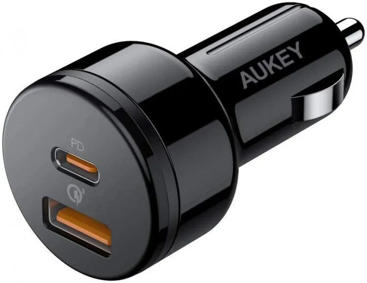 Автомобильное зарядное устройство Aukey 36W USB-C Car Charger цвет Черный (CC-Y15) | Мобильные