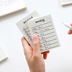 Bloc Notes d'agenda Portable, 50 feuilles, Simple, déchirable, pour liste de tâches, planificateur hebdomadaire, rappels, prise de Notes, fournitures scolaires 