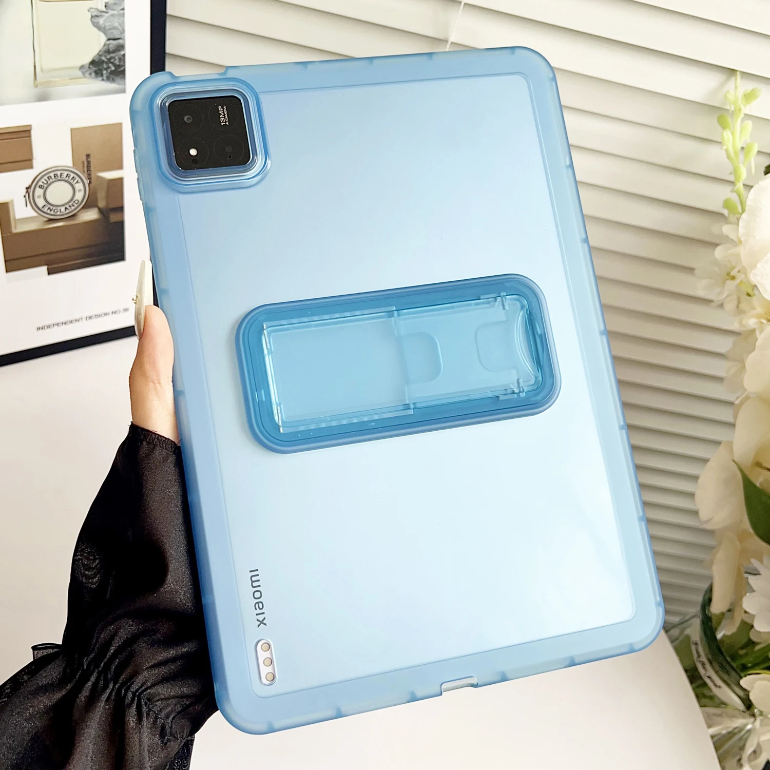 Universal Clear Soft Tablet Stand Case Cover, Compatible with Various Sizes