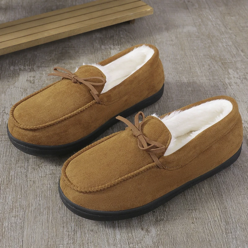 Cotton Closed Toe Winter Slippers for Women Anti Slip