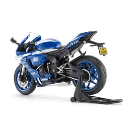 1:12 Alloy Diecast Motorcycle Toy with Sound and Light Effects (R1M Blue)
