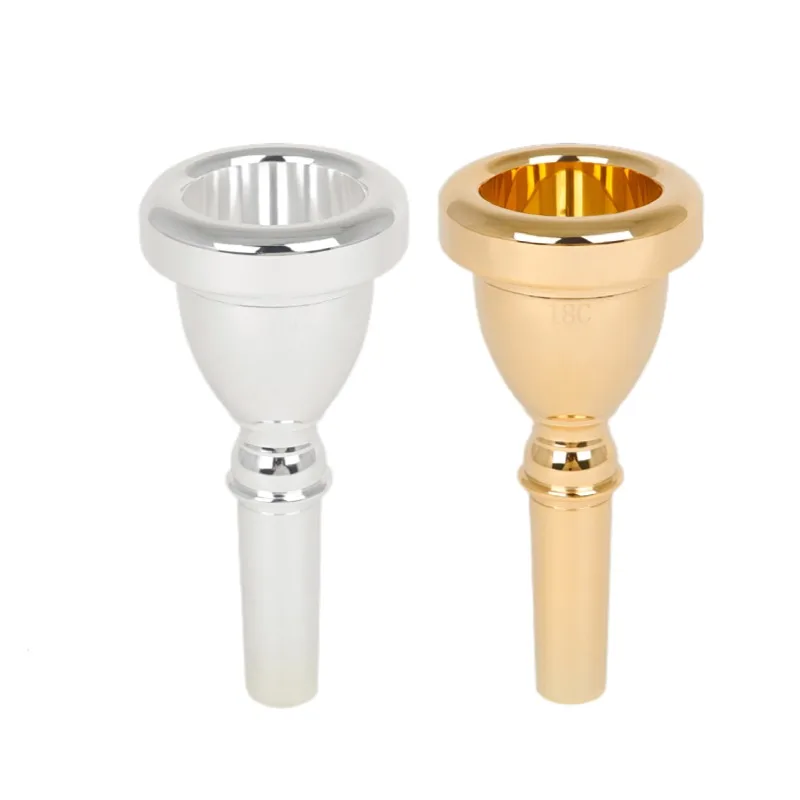 18C Tuba Mouthpiece 14mm Tuba Lacquer Gold Mouthpiece Musical Instrument Accessories Gold/Silver