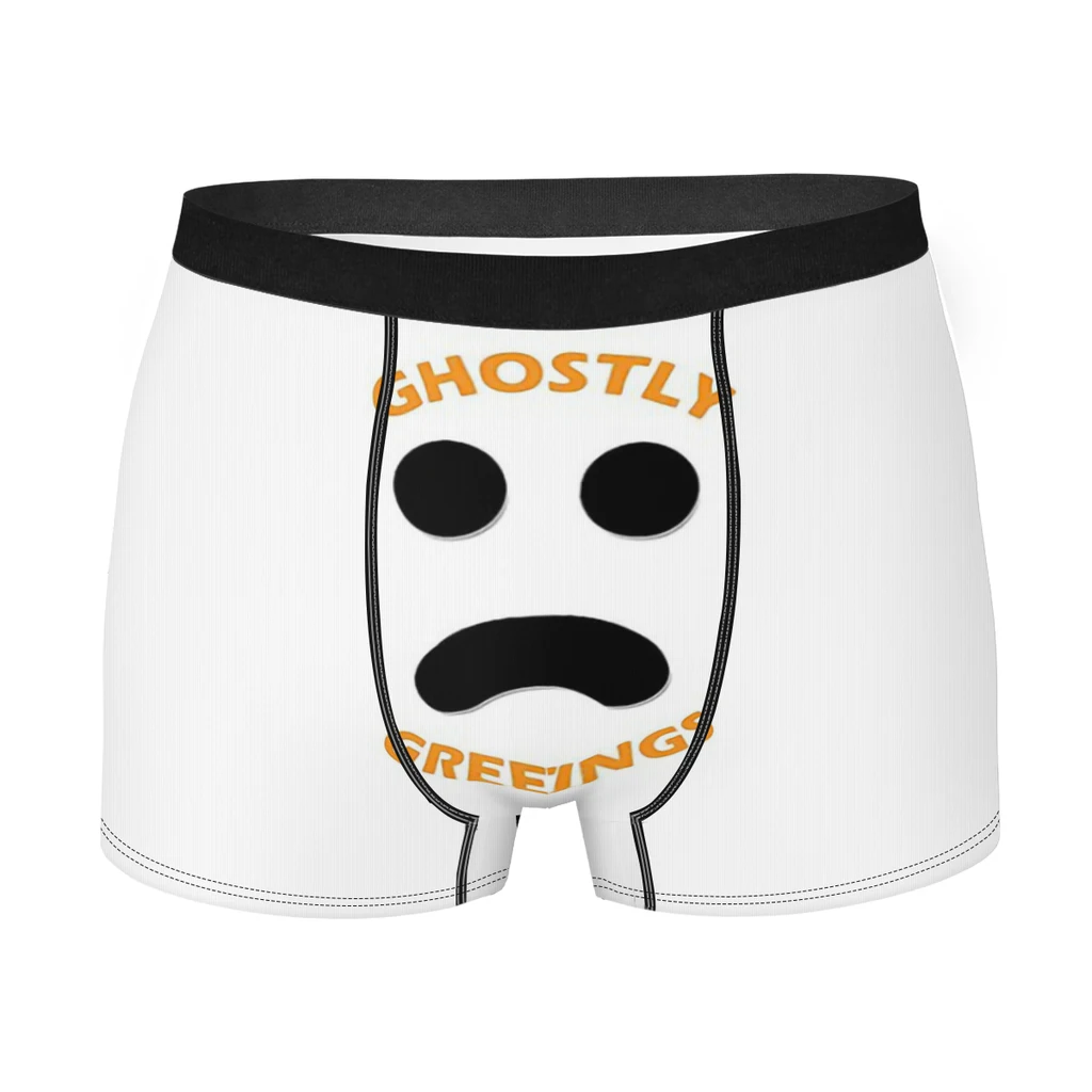 

Greetings Ghostly Vibes The Mysterious Strange Underpants Cotton Panties Men's Underwear Print Shorts Boxer Briefs