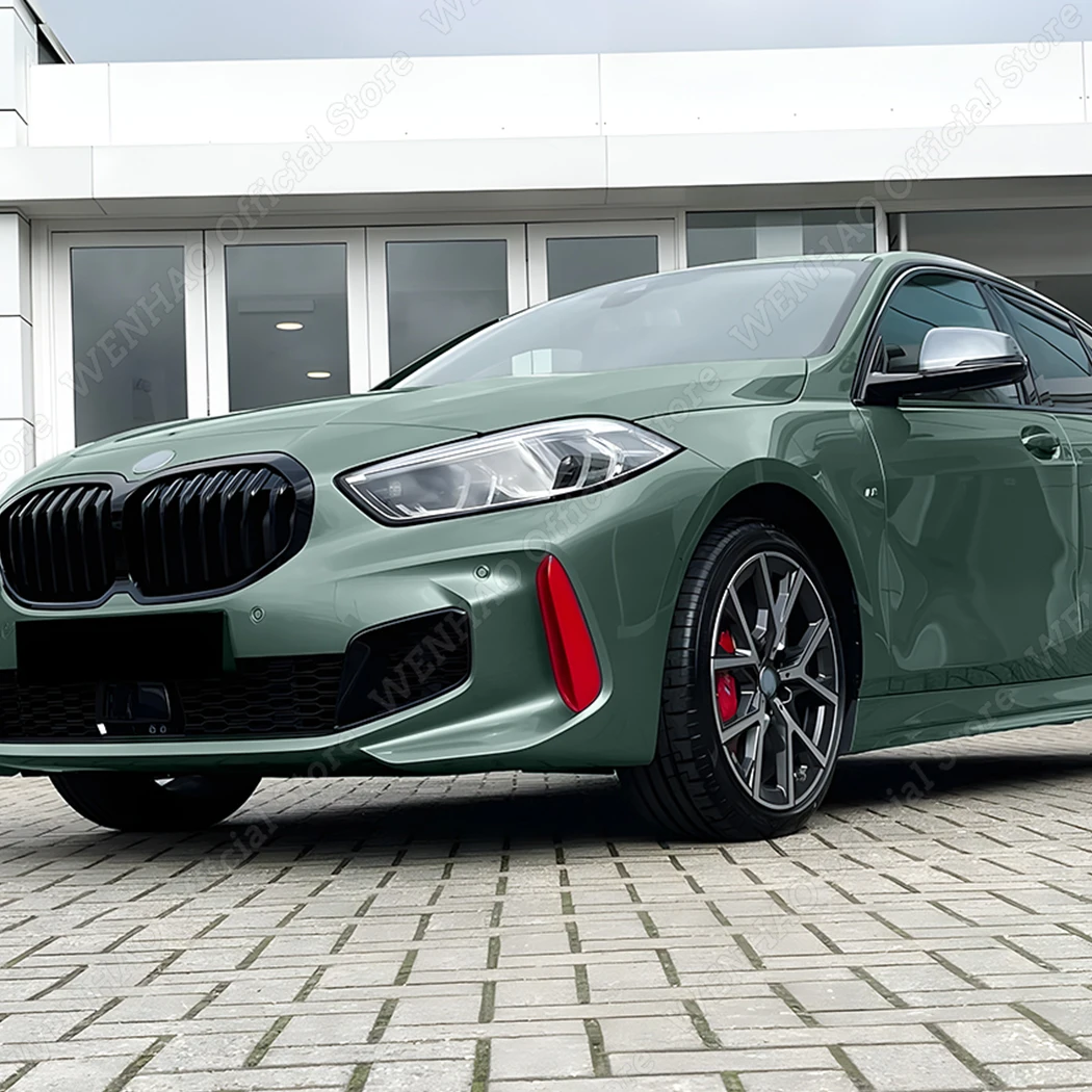 레드 프론트 스플리터 범퍼 에어벤트 블레이드 스포일러 바디 키트, ABS 플라스틱 장식, BMW 1 시리즈 F40 M-PACK 및 M135i 2019-2024