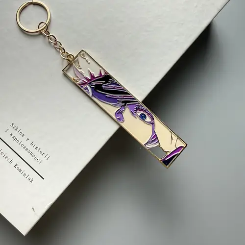 Anime Metal Hollow Out Keychains Bookmark Cute Jet Manga Fashion Bag Key Tag Jewelry Accessory Key Ring Holder Gift Anime - Image 14