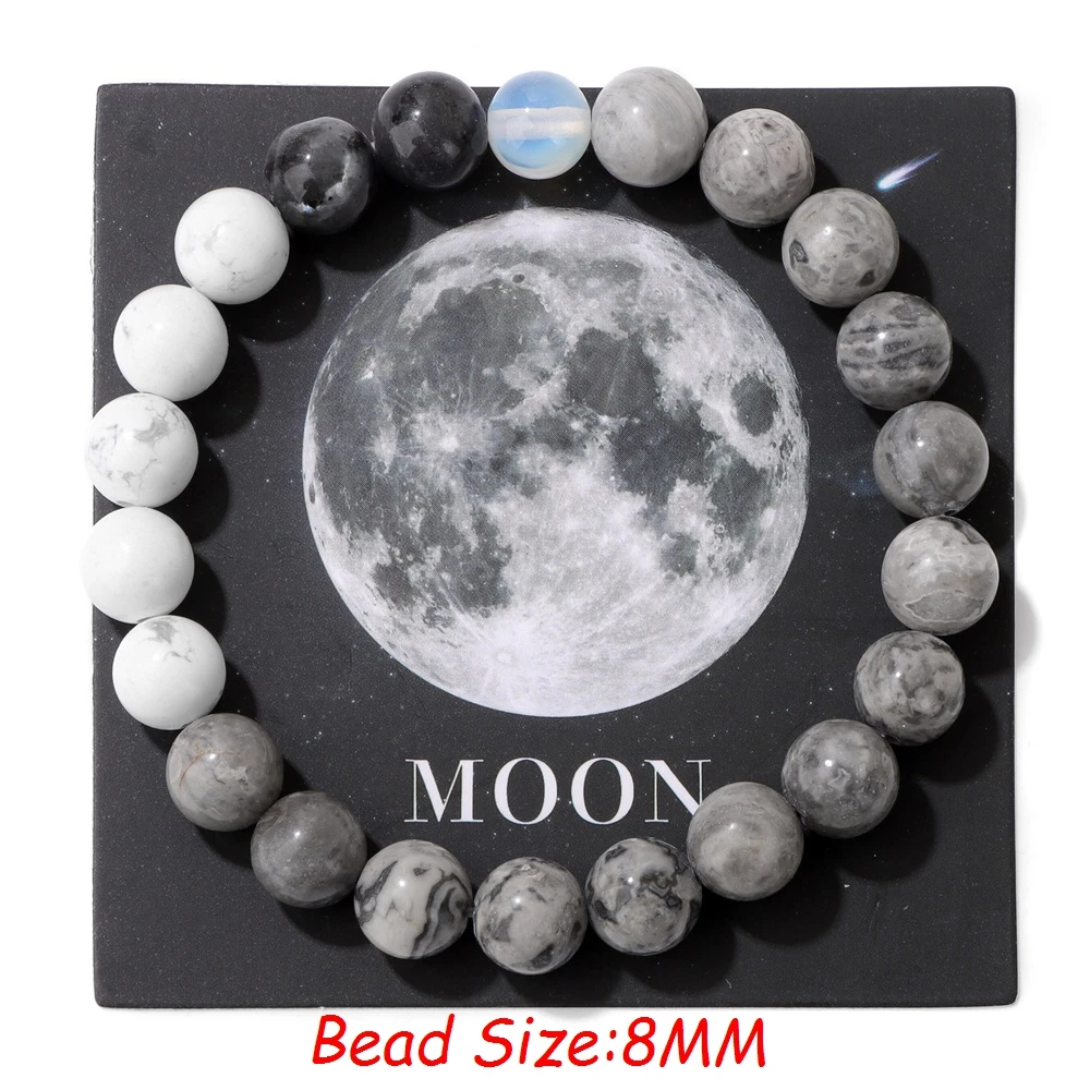 Bracciale per fascino in pietra naturale - Otto pianeti Bracciale per