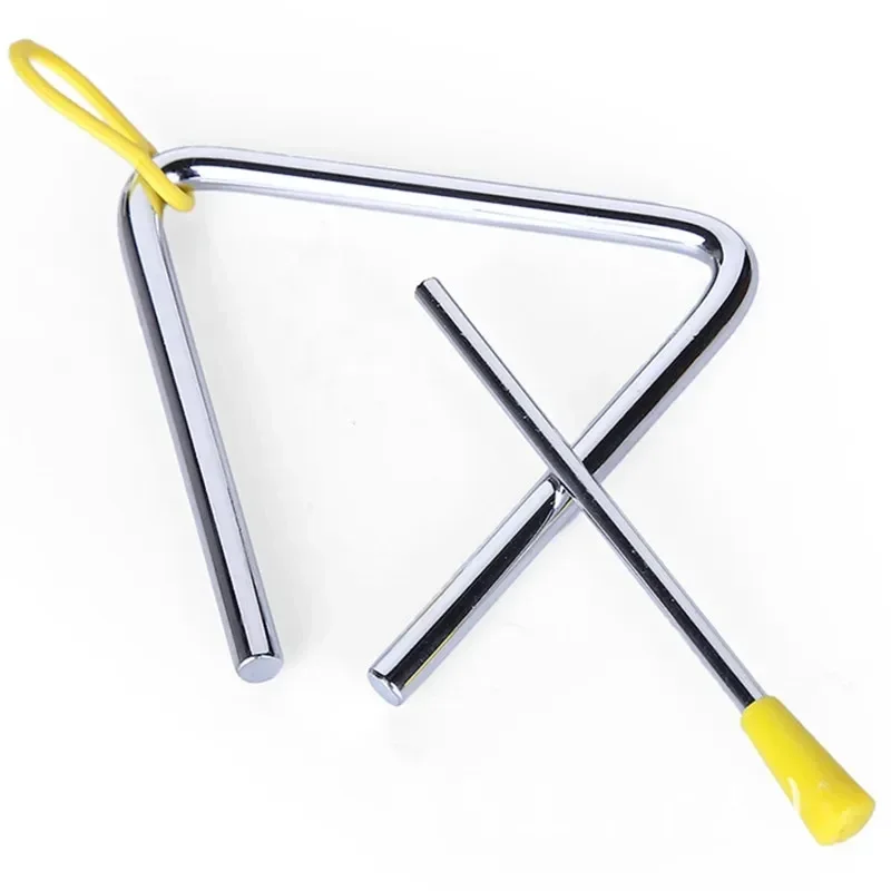5"/6"/7" Musical Triangle Hand Percussion Instrument with Striker for Children Music Enlightenment Kids Musical Instrument