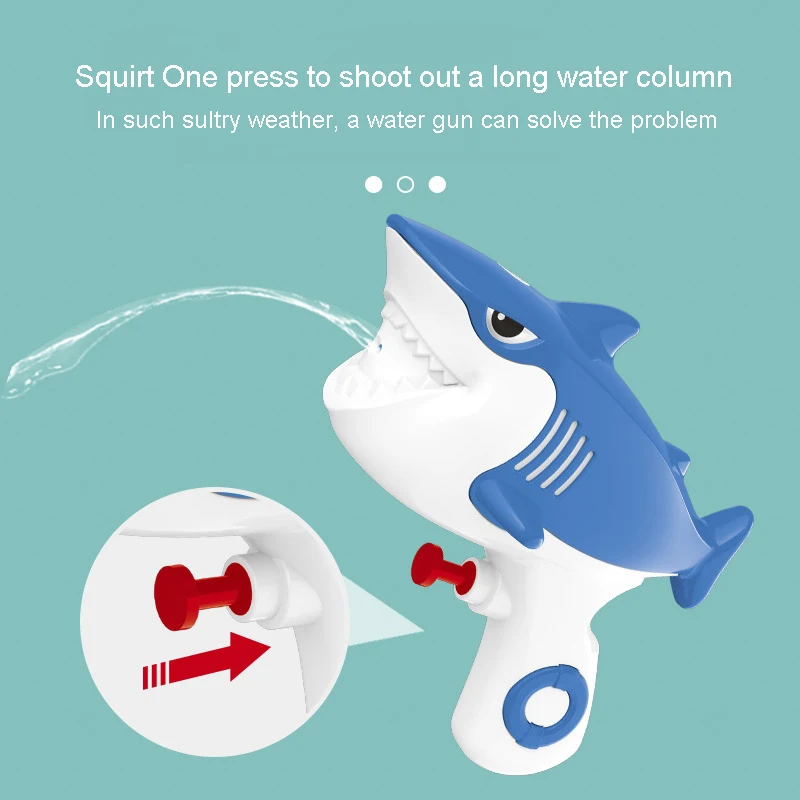Children's Water Sports Summer Toys Portable Shark Cartoon Water Gun Outdoor Beach Swimming Pool Children Gifts 2