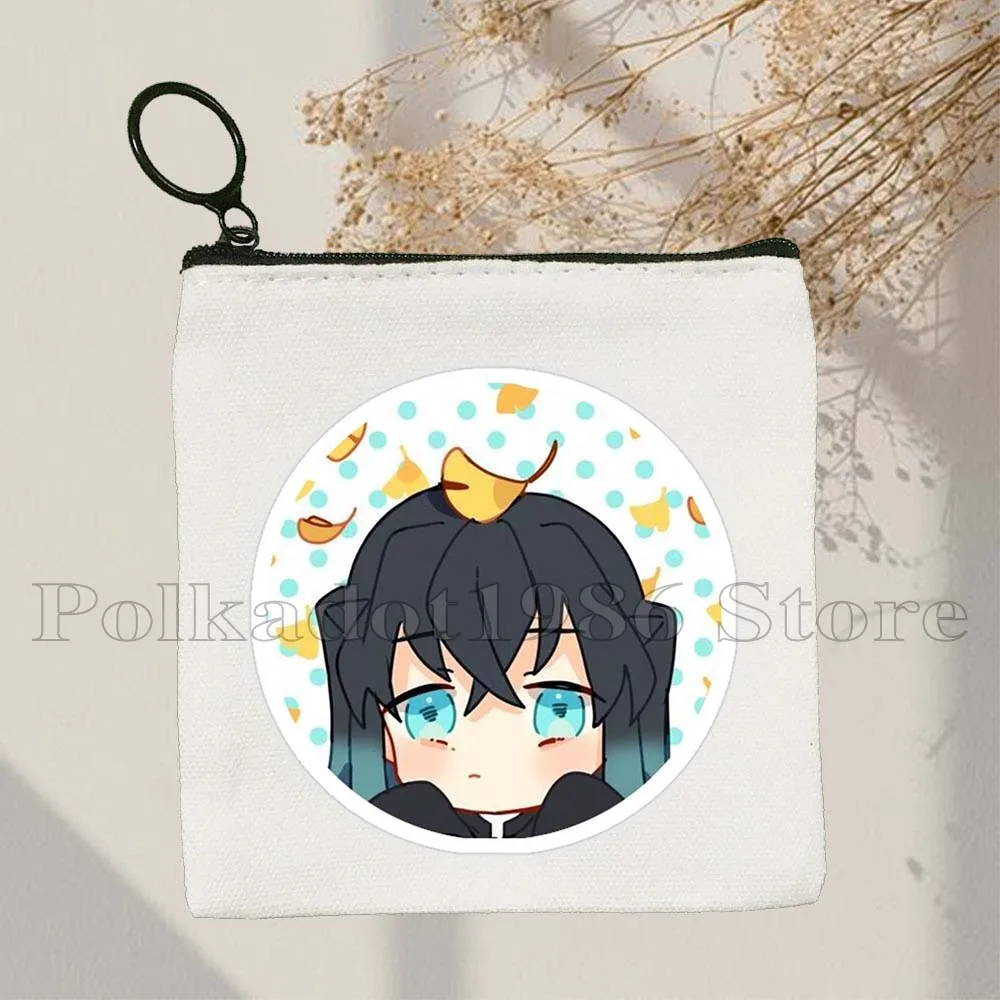 Demon Slayer Anime Kimetsu Kamado Nezuko Key Coin Purse Inosuke Muichiro Tokito Tangiro Heshibira Gifts Card Bags Wallet Pouch