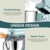 Electric Stand Mixer,10+p Speeds With 6.5QT Stainless Steel Bowl,Dough Hook, Wire Whip & Beater,for Most Home Cooks,Blue 4