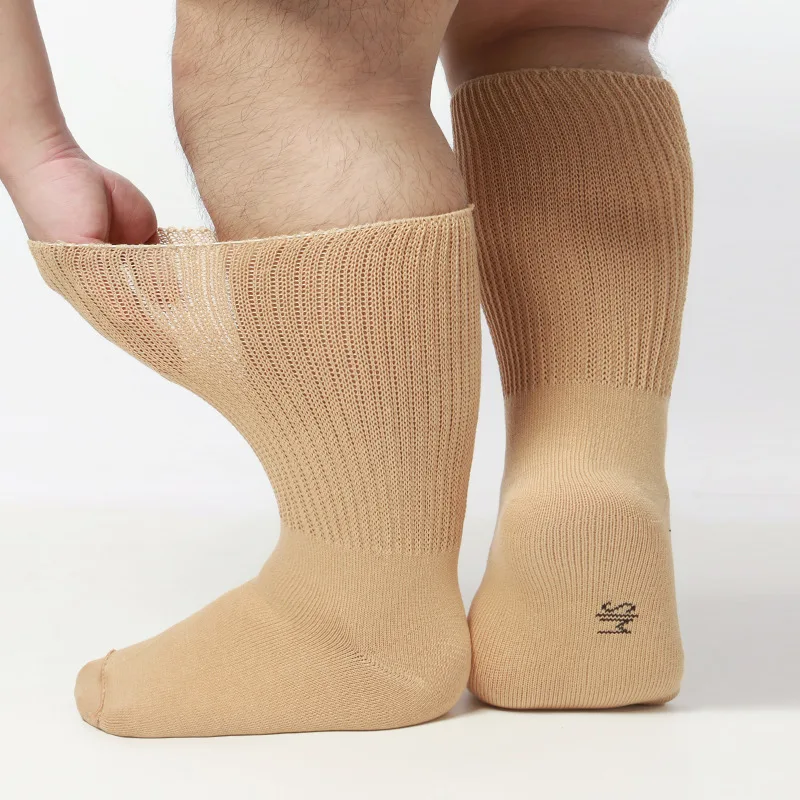 Cotton Socks Male Edema Obesity Care Antibacterial Loose Diabetic Socks Sugar Foot