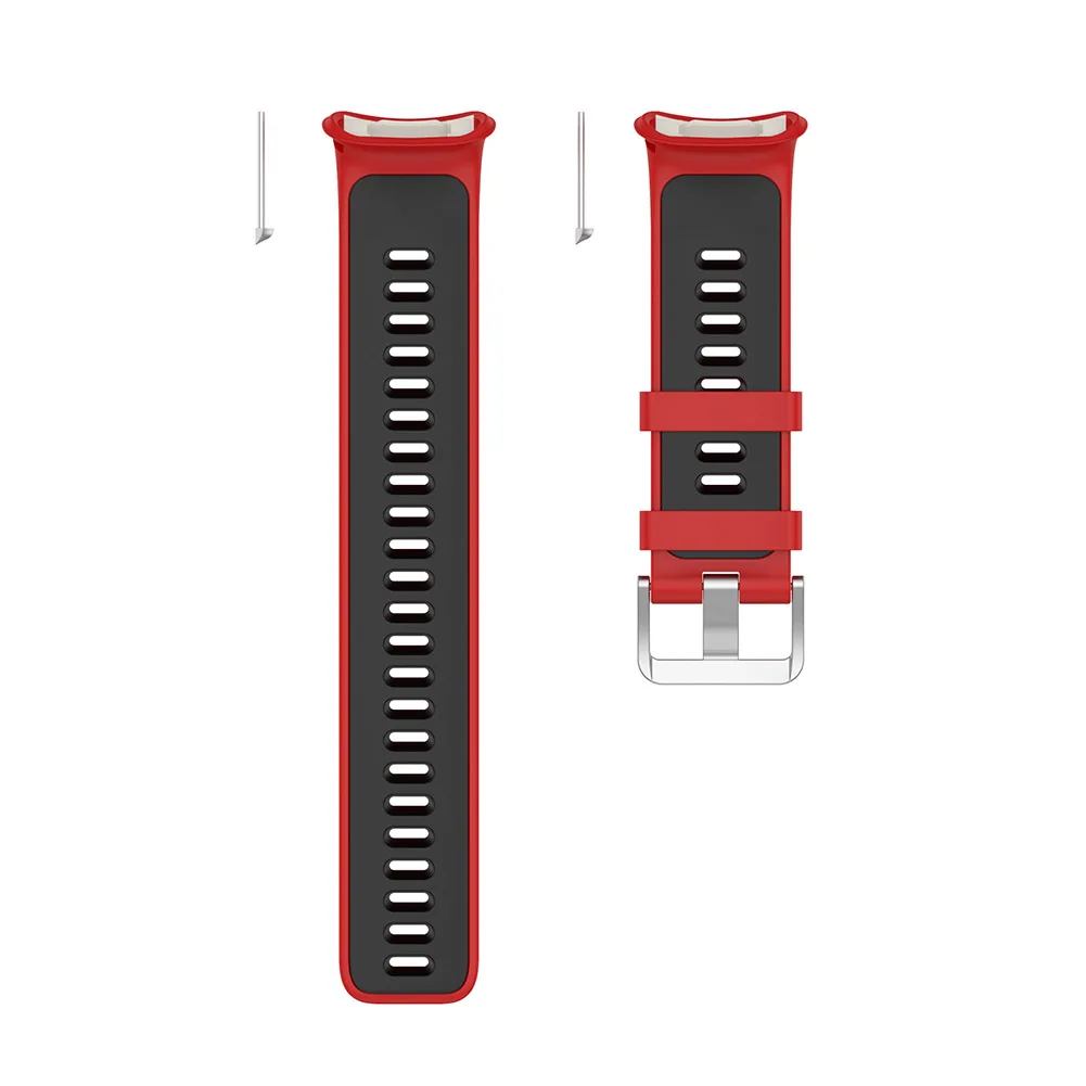 Dual-Color Silicone Adjustable Smartwatch Band - Enhanced Replacement Strap