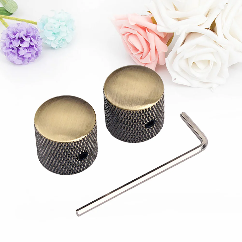 

2 Pcs Potentiometer Knob Guitar Pedal Coupler Earth Tones Effects Pedals Connector
