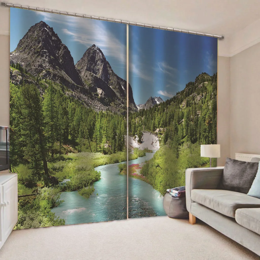 

Modern Bathroom Shower Curtain 3d landscape curtains 3D Printed Shower Curtain Waterproof