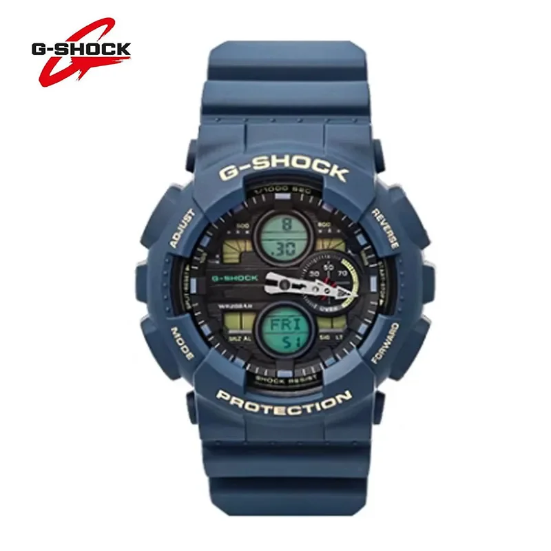 

Мужские часы, новинка, водонепроницаемые и амортизирующие светодиодные двухэкранные полимерные часы серии G-SHOCK GA140, модные часы для спорта и отдыха