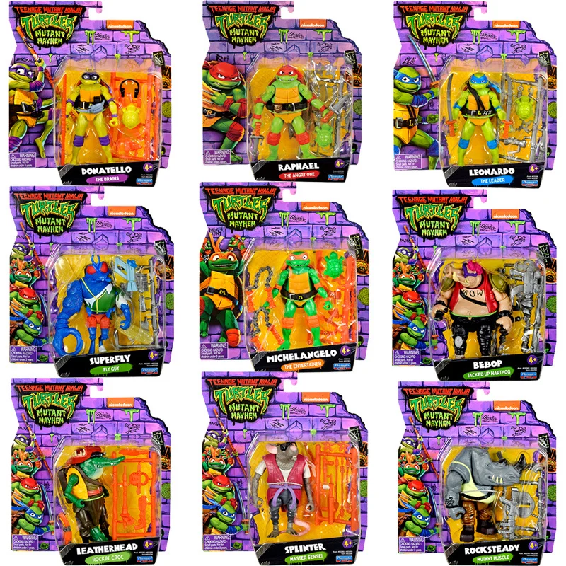 

New12-inch Teenage Mutant Ninja Turtles Toy 2023 Movie Version Joint Movable Handmade Decoration Model Child Anime Figure Gifts
