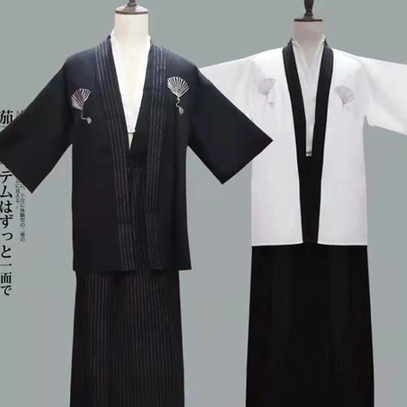 Oriental Japanese traditional kimono samurai costume ninja martial arts uniform stage play three piece suit