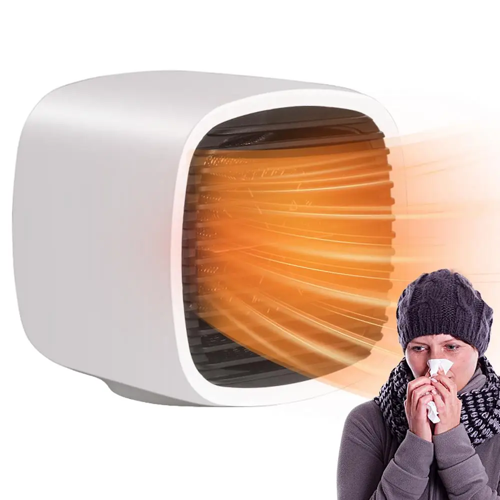 Mini calentador de escritorio blanco