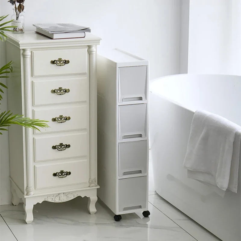 

14-32cm Wide Gap Cabinet Multi-layer Drawer Storage Kitchen Beside Fridge Bathroom Crevice Organizer