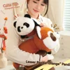 Double-Sided Flip Panda Toy Red Panda Transform Plush Doll 2-in-1 Raccoon Flip Change Transform Panda Soft Pillow Children Gifts 1