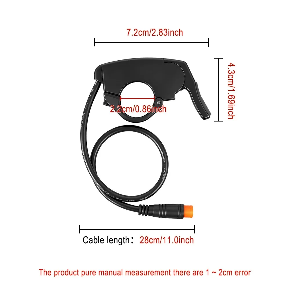 36V 48V 60V 72V 3Pin Daumengas TT009 Links Rechts E-Bike für Elektrofahrradlenker 22mm Roller Beschleuniger – Detail 14