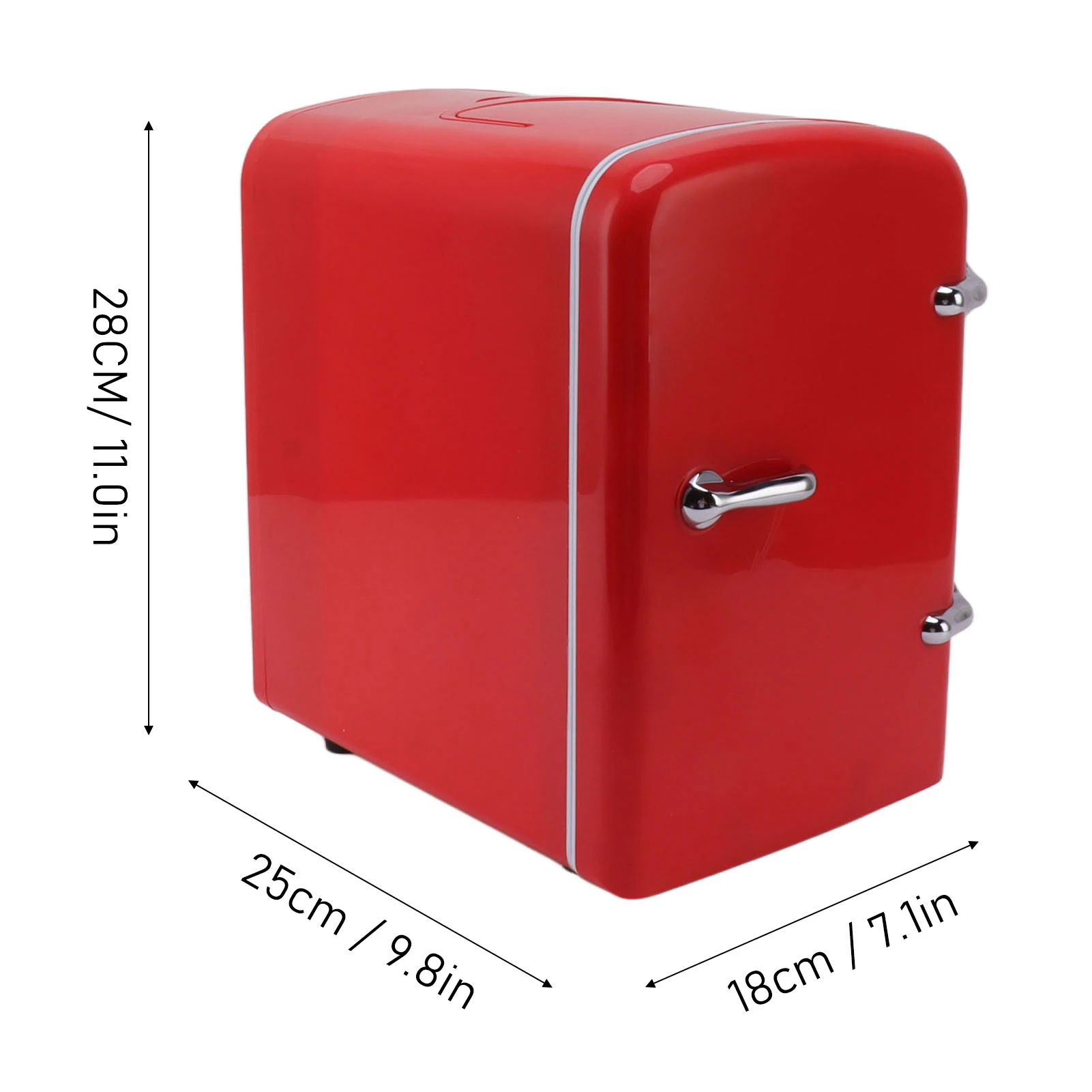 Mini Fridge 4L Portable Refrigerator Dormitory Picnic Camping Portable Cooler DC12V Car Plug for Skin Care Beverage AC100‑240V 5