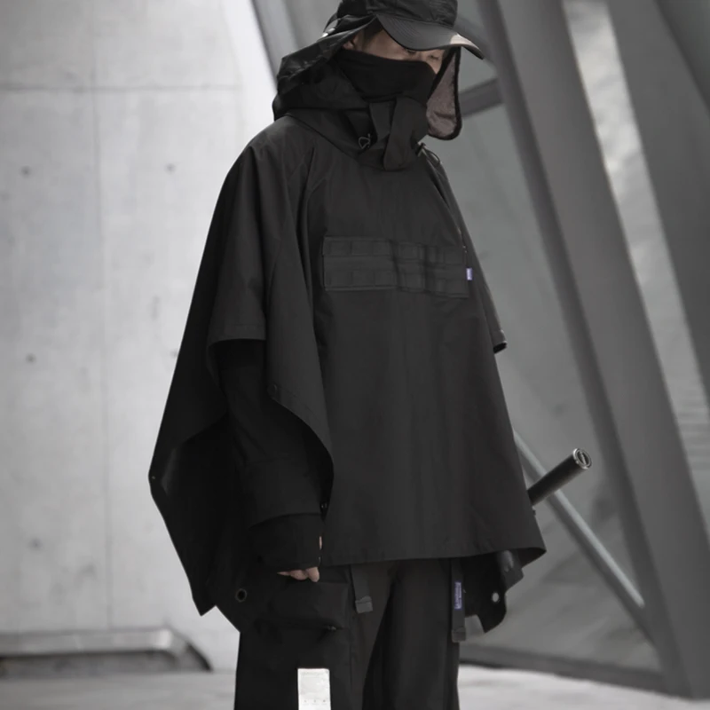 WHYWORKS 19AW cyberpunk ninja style black coats dark wear waterproof jackets techwear lightweight jacket tech coat 2