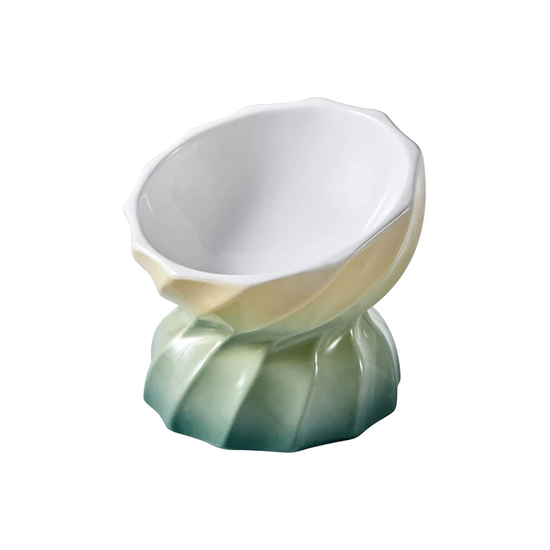 Cat and dog ceramic bowl drinking and eating protection cervical spine oblique high foot