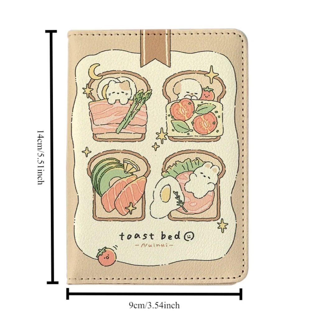 Cartoon Rabbit Passport Holder Pu Leather Multi-function Card Clamp Wallet Waterproof Light-weight Passport Cover Travel Outdoor