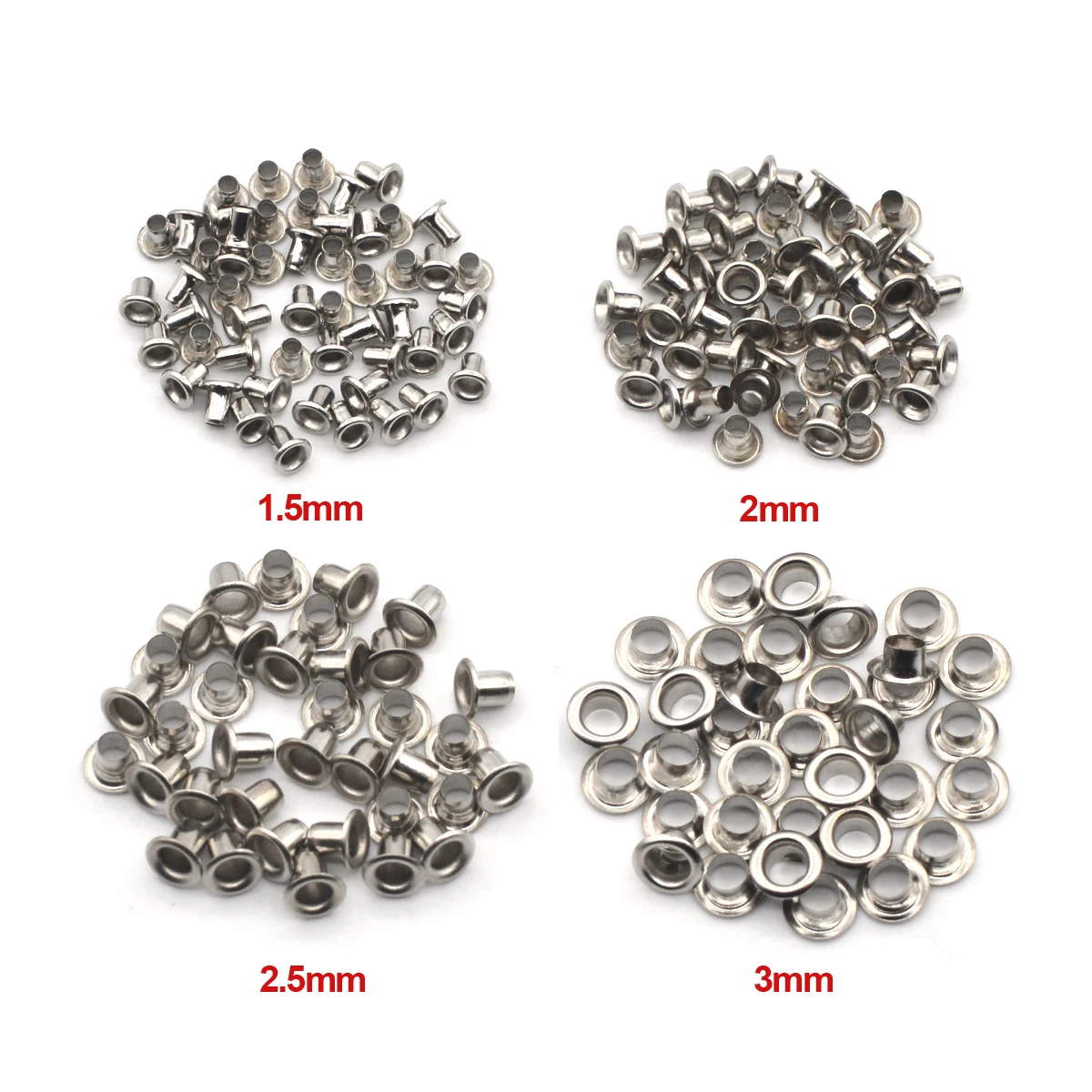 200Pcs Brass Grommet Eyelets Without Washer Craft DIY Supplies