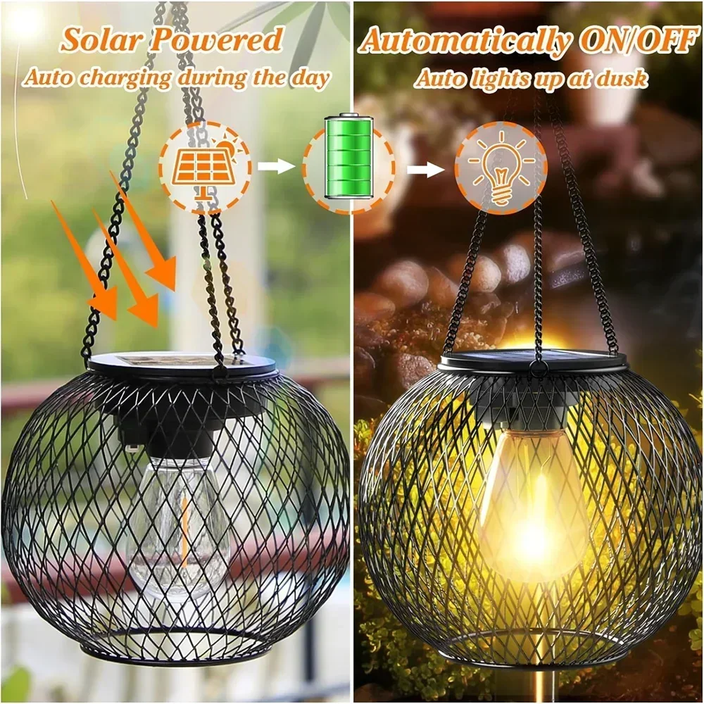 Solar Lantern Outdoor, Solar Lights for Outside Decorative Outdoor Hanging Lights Waterproof Solar Lanterns, yard garden  lamp 4 Solar Lantern Outdoor, Solar Lights for Outside Decorative Outdoor Hanging Lights Waterproof Solar Lanterns, yard garden  lamp 4