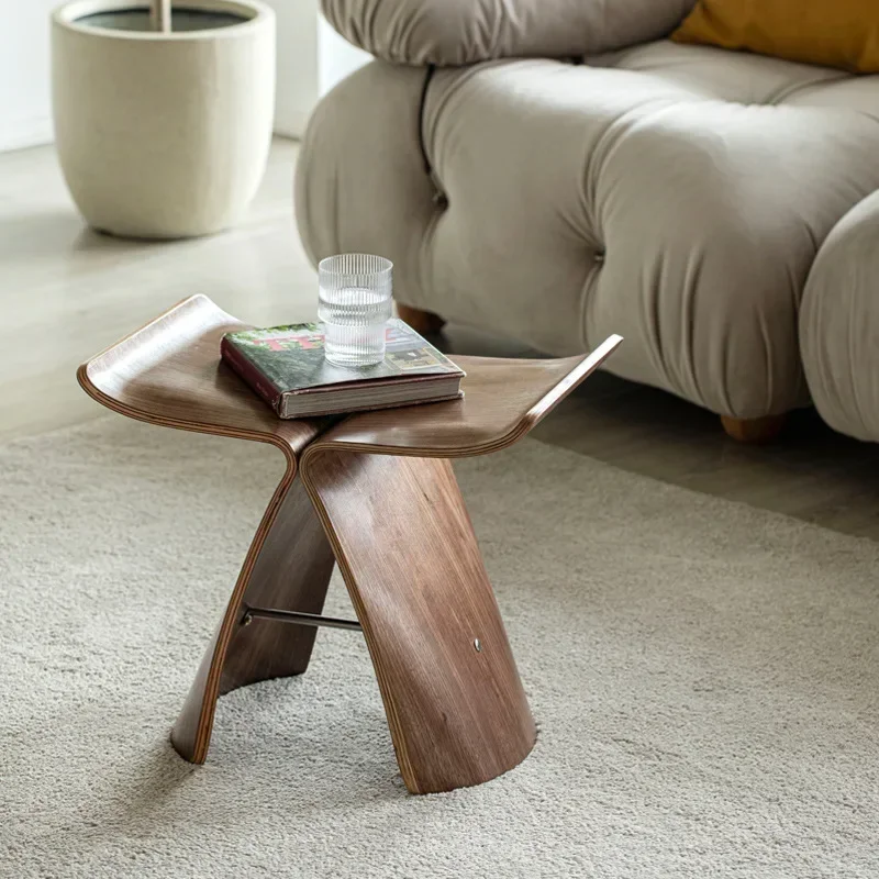 

Japanese Butterfly Stool Creative Living Room Shoe Changing Stool Leisure Low Tea Table Designer Furniture Nordic Decor Chair