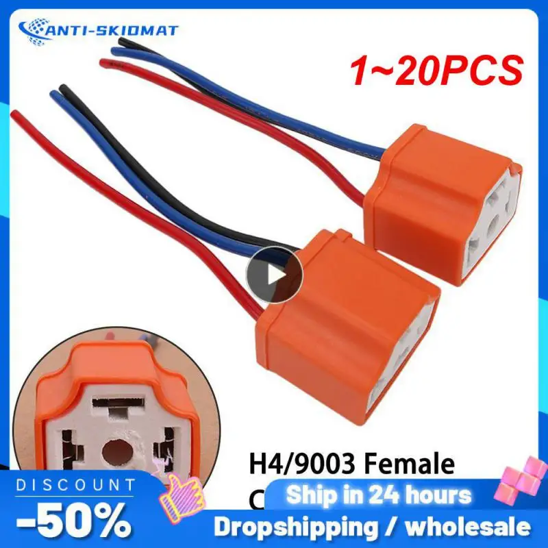 

Новое поступление, 1 ~ 20 шт., керамический удлинитель для автомобильных фар H4, розетка для автомобиля, аксессуары для автомобиля