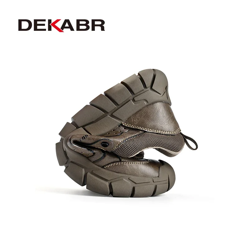 DEKABR Men's Shoes Genuine Leather Luxury All Seasons Quality Comfortable Handmade Anti-Skid Platform Men Casual Shoes 5
