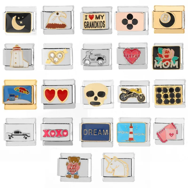 이탈리아산 탄성 모듈 팔찌 오토바이, 어머니의 날 휴일 등대, 3 차원 용접 체인, 9mm, 핫 세일  Best5