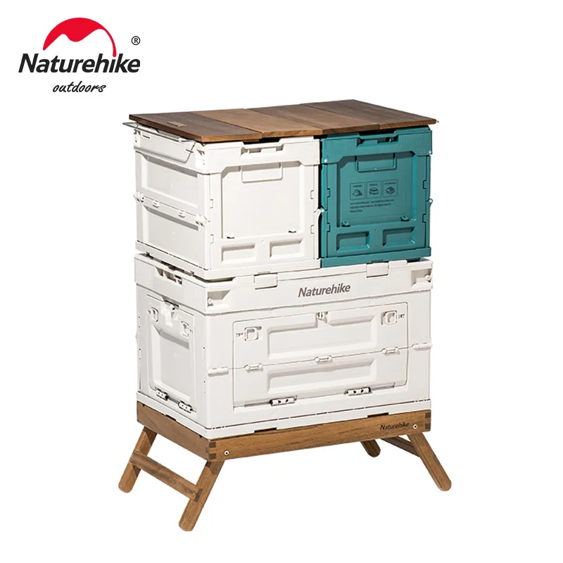 Naturehike Storage Box Outdoor Camping Folding Box with Table Board Camping Gear Box Table Dual Purpose 3