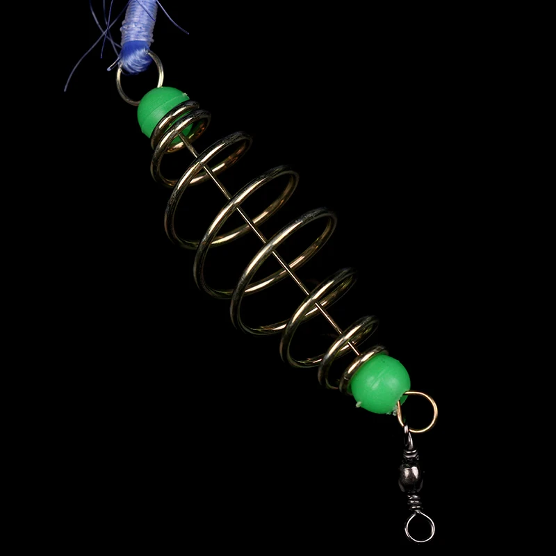 4Pcs/Lots Durable Fish Bait Net Nylon Folding Fishing Spring Net With Luminous Beads Netting For Night Fishing Shoal Cast Nets