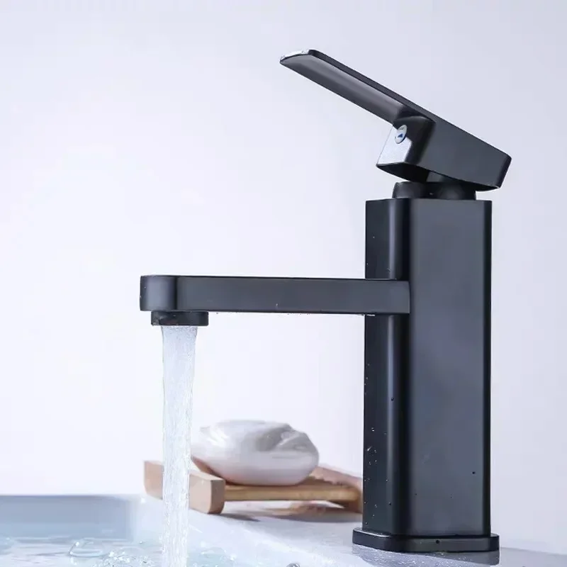 Bathroom Faucet Black/Chrome Hot and Cold Mixer Vanity Kitchen Deck Mounted Sink Accessories