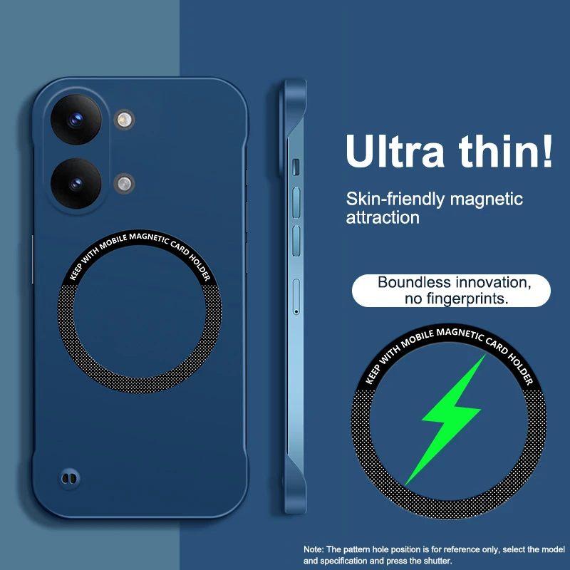 Enhanced Frameless Magnetic Slim Case with Wireless Charging & Matte Finish