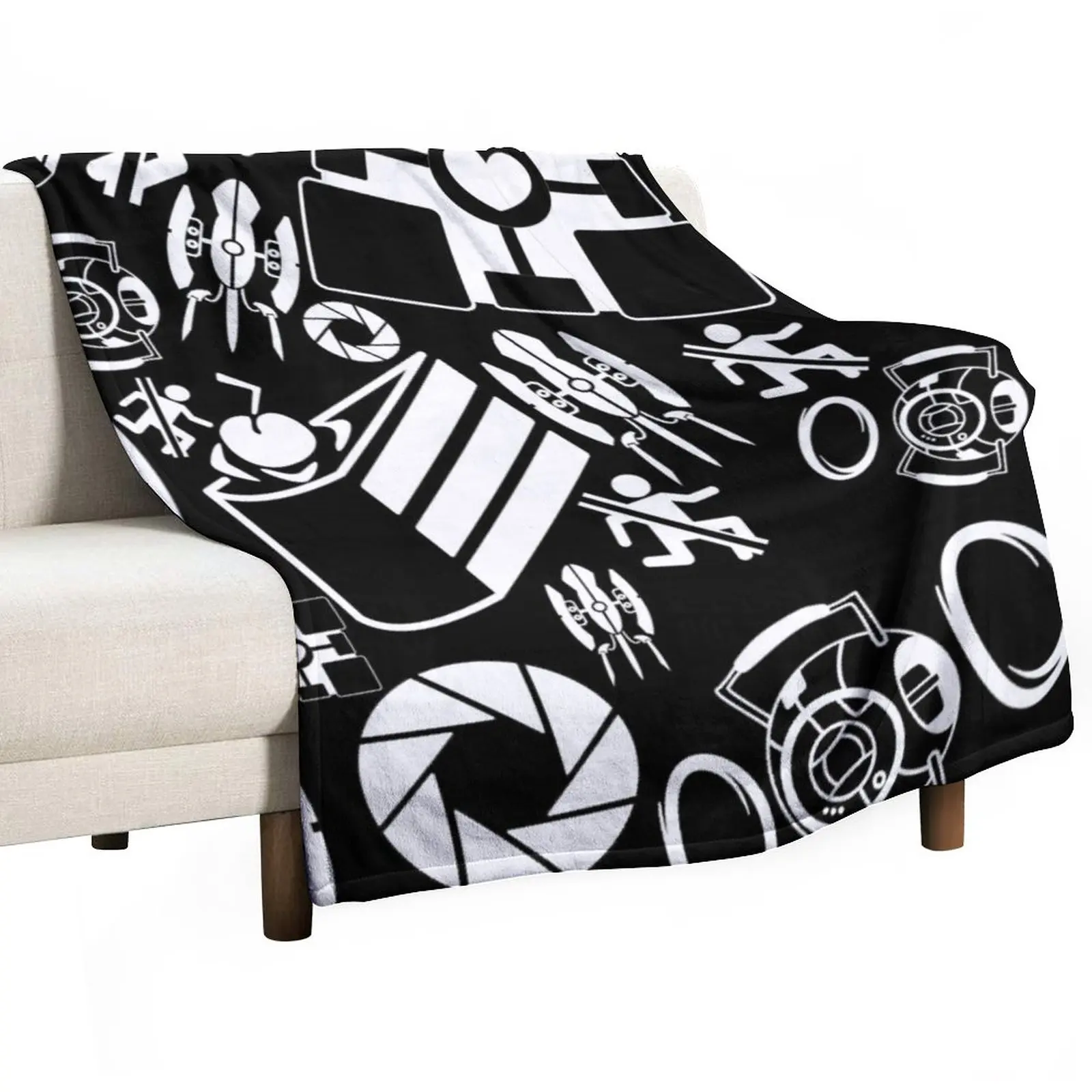 

Portal Pattern Throw Blanket Thin Blanket Fluffy Soft Blankets Blankets Sofas Of Decoration