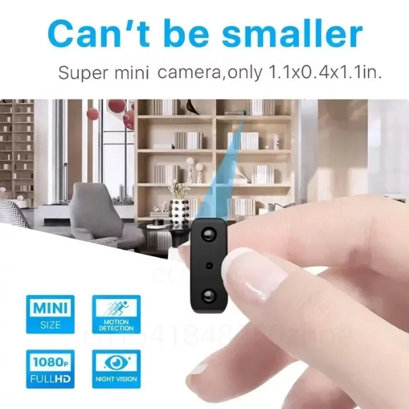 Smallest Mini Camera 1080P HD WIFI Built-in Battery IP Remote Monitoring Camcorders IR Night Vision Body Cam Invisible Espia Cam 2