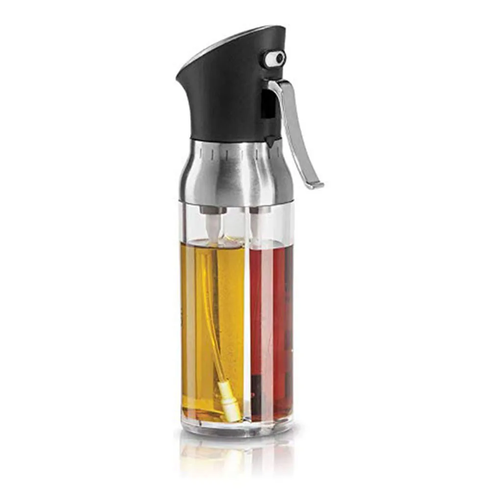 

2 in 1 Oil Spray Bottle Stainless Steel Olive Oil Vinegar Dispenser for Cooking BBQ Salad Baking Oil Spray Bottle