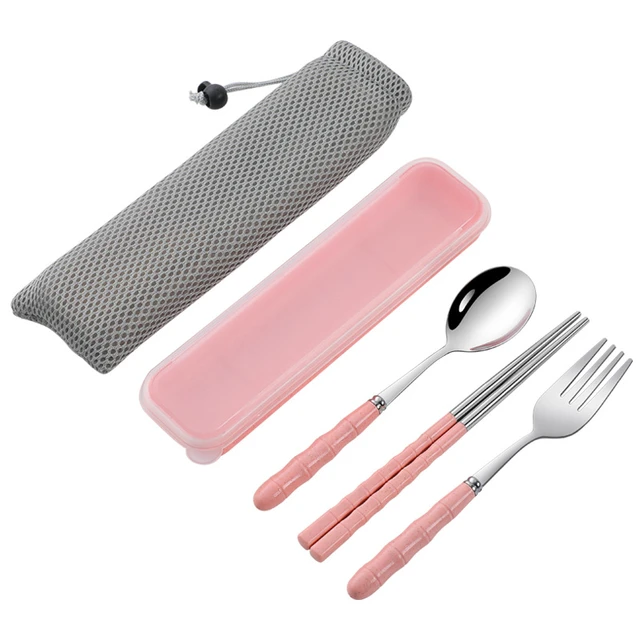 Set de couverts 3 pcs en paille de blé réutilisable